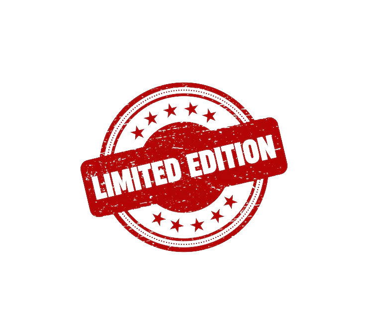 segell de limited edition en vermell en PNG